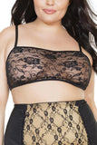 Stretch lace Bralette (707X) - 707X-BLK-OSXL - Love it Curvy