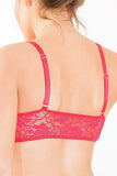 Stretch lace Bralette (707X) - 707X-RED-OSXL - Love it Curvy