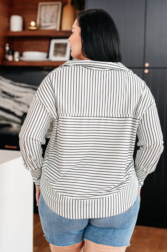 Striped Serendipity Pullover - AS6940-01 - Love it Curvy