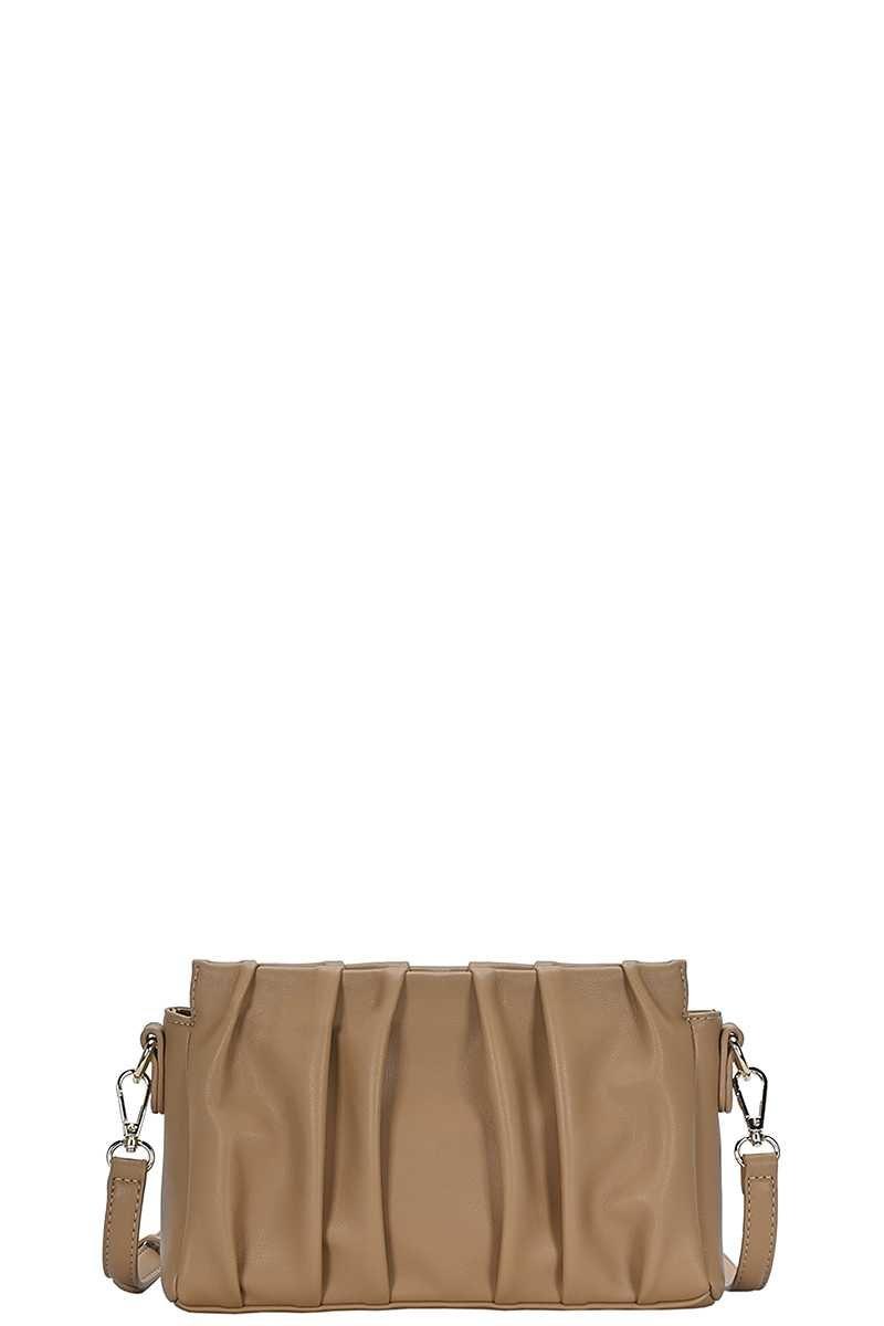 Stylish Smooth Wrinkled Crossbody Bag - 55639.CA - Love it Curvy