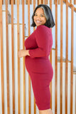 Sure To Fall In Love Bodycon Dress - AS5025-1 - Love it Curvy