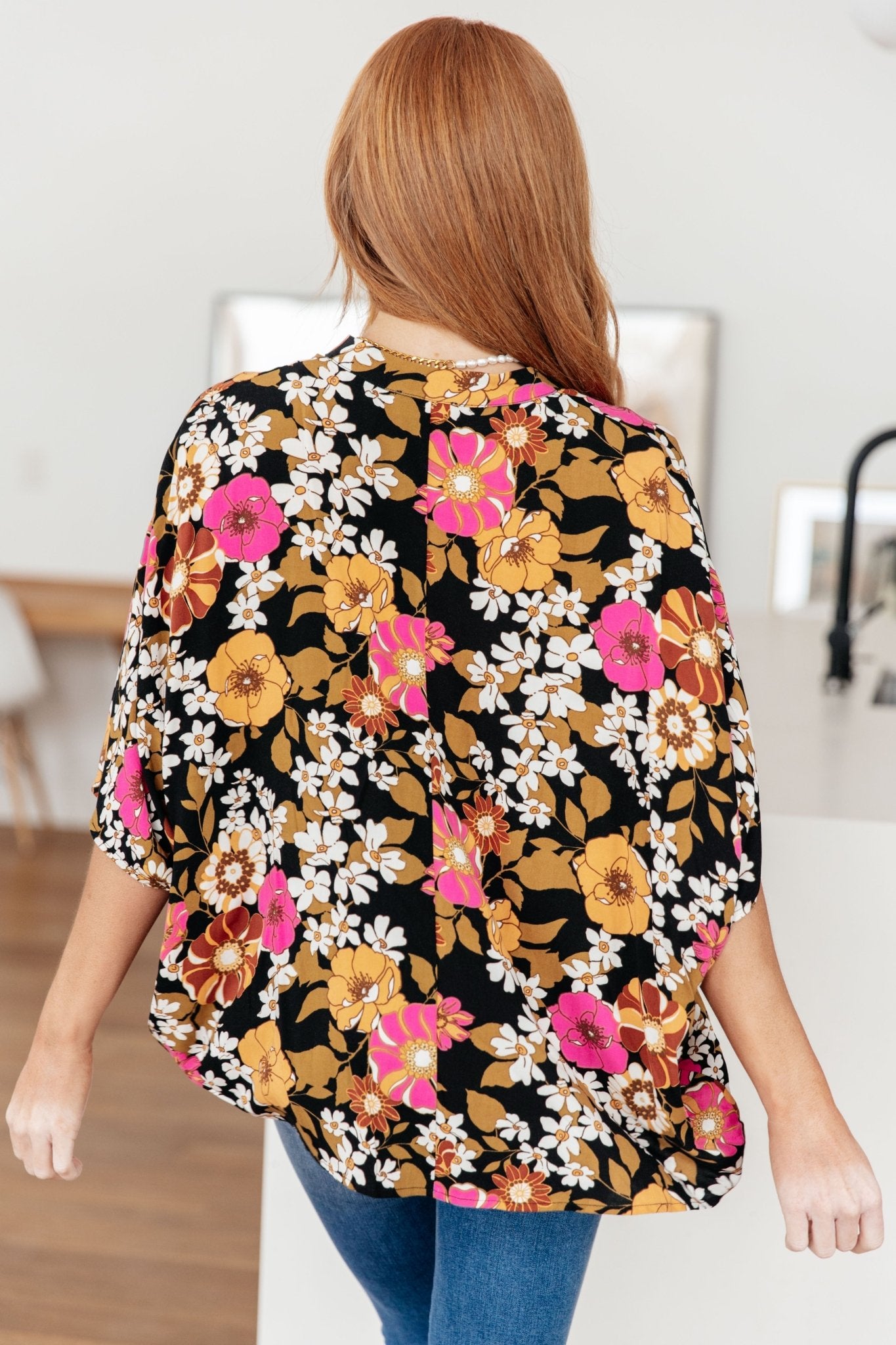 Take Another Chance Floral Print Top - AS7724-01 - Love it Curvy