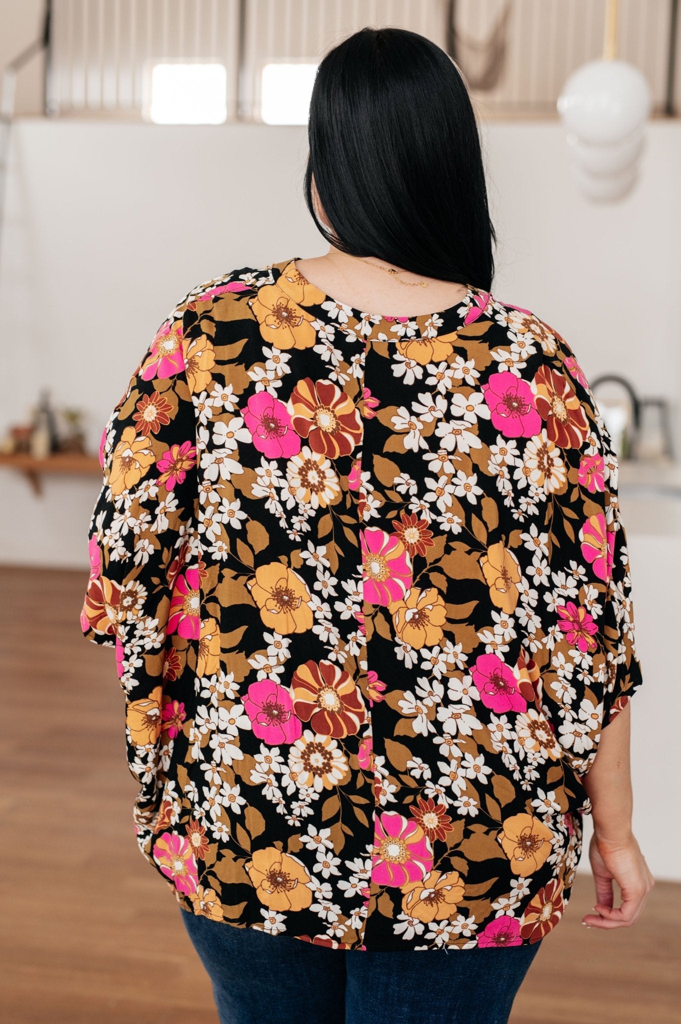 Take Another Chance Floral Print Top - AS7724-01 - Love it Curvy