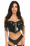 Top Drawer Black Patent Bustier Top w/Zipper - Love it Curvy