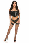 Top Drawer Black Patent Bustier Top w/Zipper - Love it Curvy