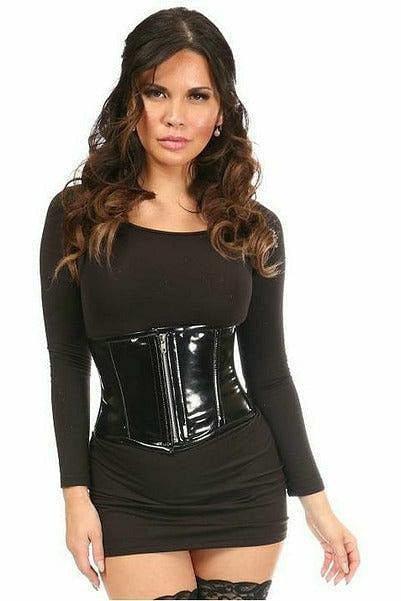 Top Drawer Black Patent Steel Boned Mini Cincher - TD-1509-S - Love it Curvy