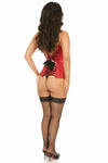 Top Drawer Red Patent PVC Steel Boned Over Bust Corset - Love it Curvy