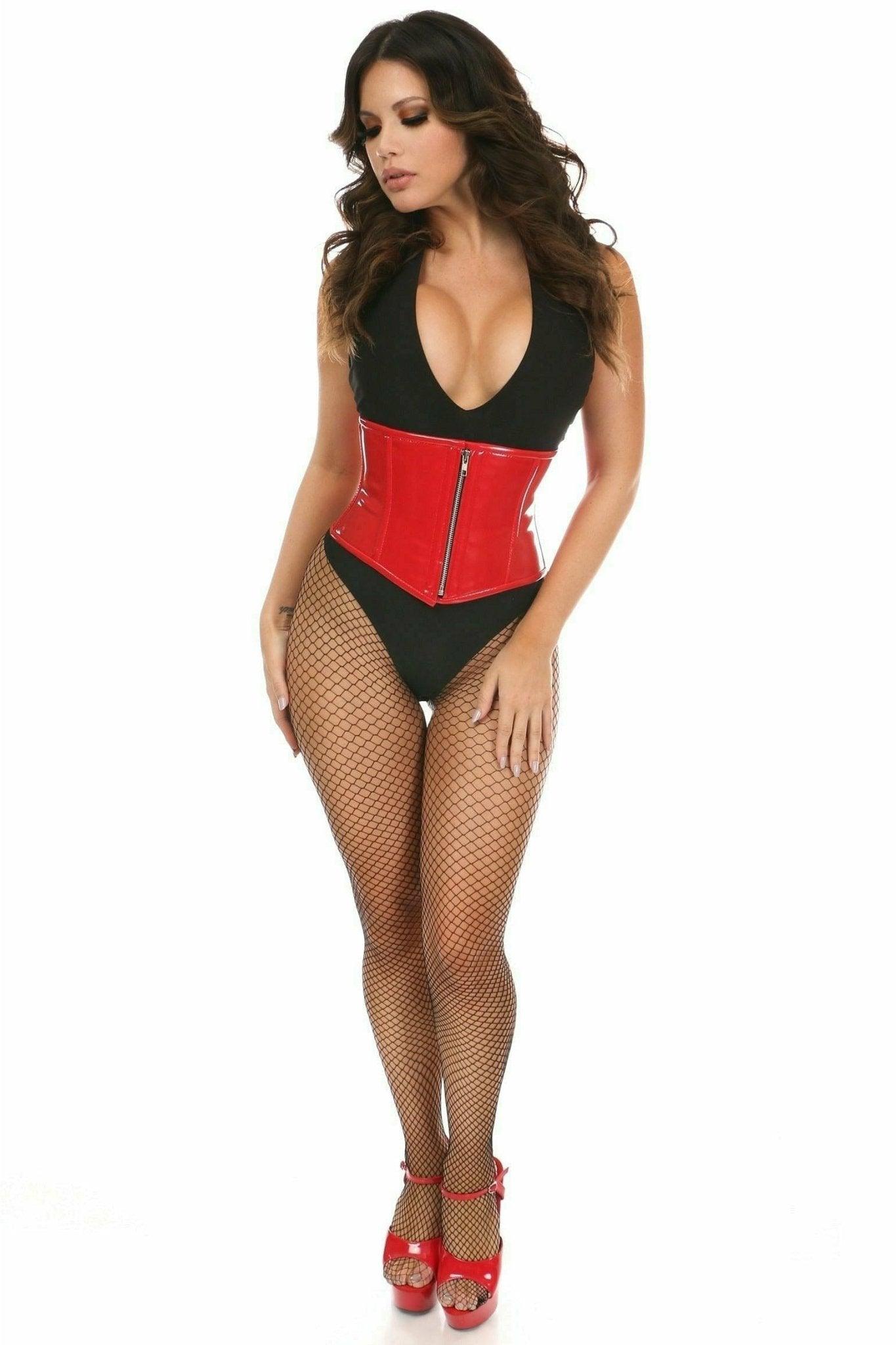 Top Drawer Red Patent Steel Boned Mini Cincher - TD-1479-S - Love it Curvy