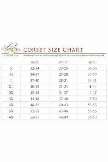 Top Drawer Steel Boned Fishnet Underbust Corset - Love it Curvy