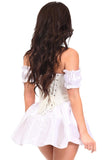 Top Drawer Steel Boned White Brocade & Taffeta Corset Dress - TD-066-S - Love it Curvy