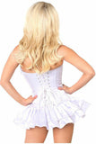 Top Drawer White Satin Steel Boned Corset Dress - TD-665-S - Love it Curvy