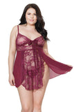 Versatile Elegance Babydoll & G-String Ensemble (20408) - 20408-MLO-OS - Love it Curvy