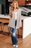 Weekend Adventure Striped Longline Cardigan - AS7721-01 - Love it Curvy