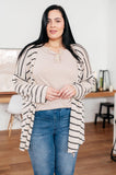 Weekend Adventure Striped Longline Cardigan - AS7721-01 - Love it Curvy