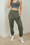 Where Are You High Rise Joggers in Olive - AS7537-01 - Love it Curvy