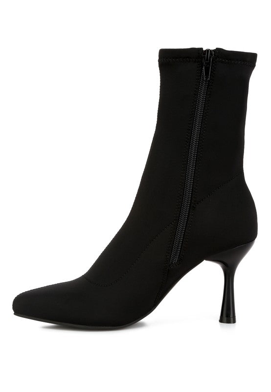 Zudio Solid Mid Heel Sock Boots - 2000001925618 - Love it Curvy