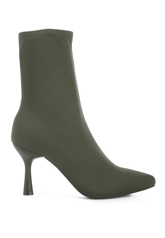 Zudio Solid Mid Heel Sock Boots - 2000001925623 - Love it Curvy